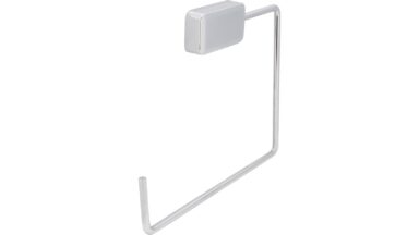 Handtuchhalter Lauingen Stahl - Kunststoff chrom glänzend galvanisiert chrom glänzend grau - 164 mm lang  vor weißem Hintergrund