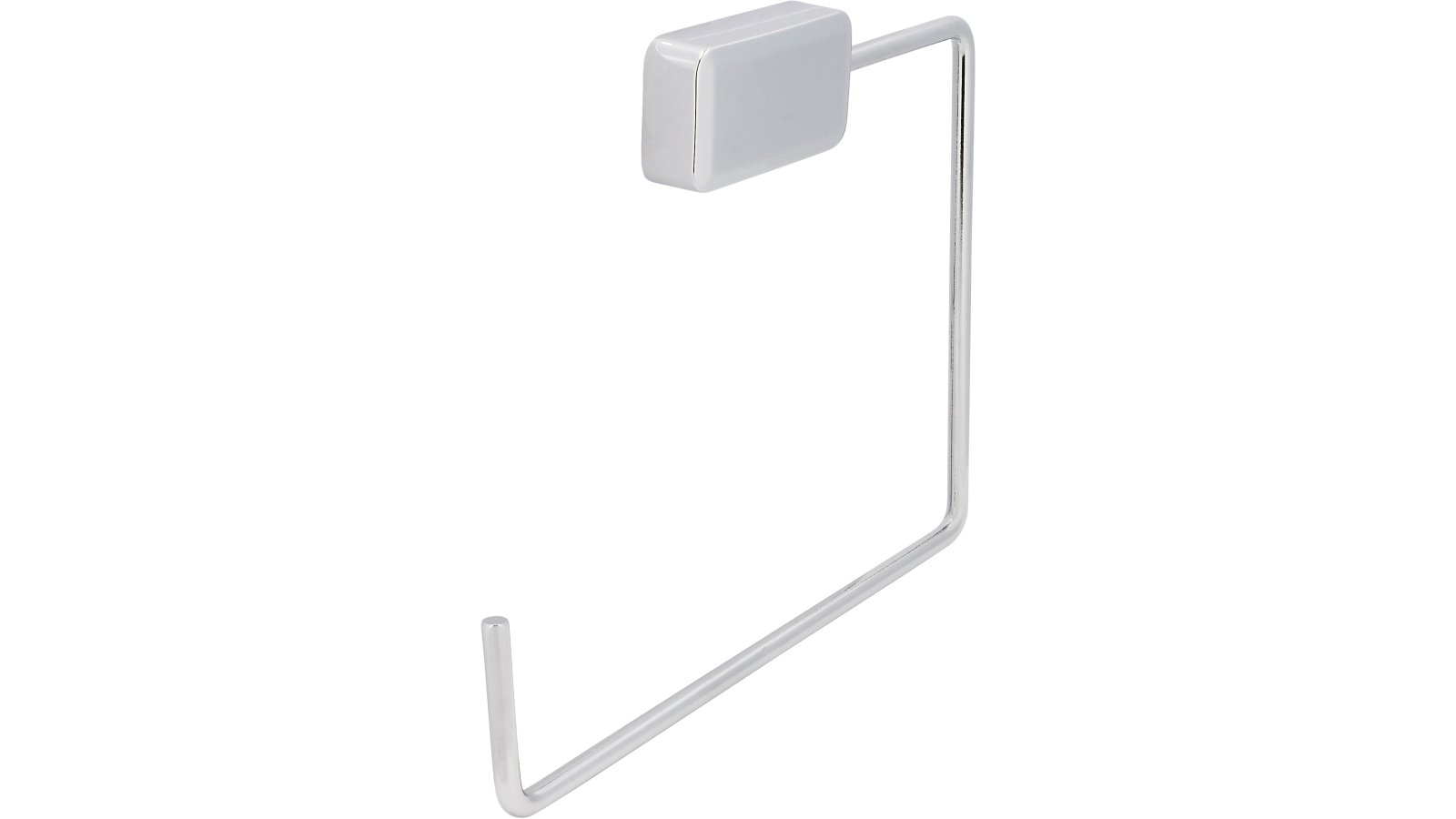 Handtuchhalter Lauingen Stahl - Kunststoff chrom glänzend galvanisiert chrom glänzend grau - 164 mm lang  vor weißem Hintergrund