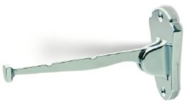 Klapparm Bergheim Druckguss chrom glänzend - 73 mm lang vor weißem Hintergrund