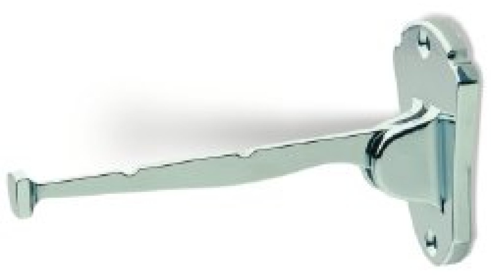 Klapparm Bergheim Druckguss chrom glänzend - 73 mm lang  vor weißem Hintergrund