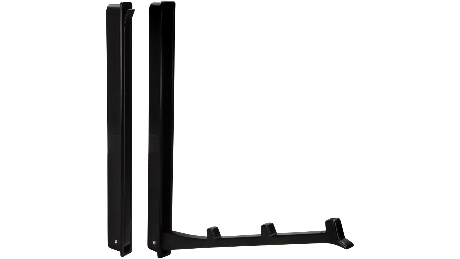 Klapparm Hude Druckguss schwarz matt pulverbeschichtet - 177 mm lang  vor weißem Hintergrund