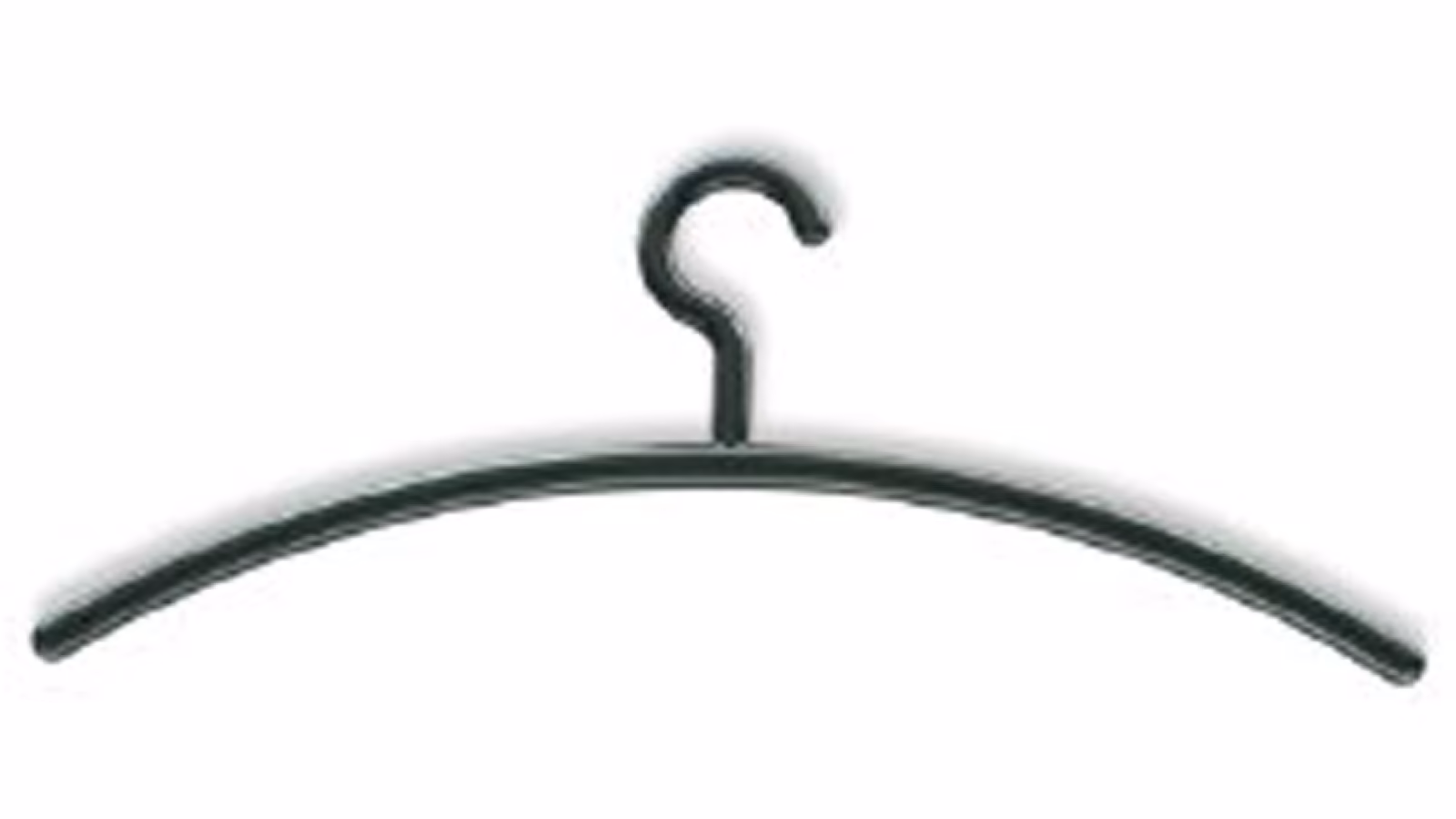 Kleiderbügel Aichtal Kunststoff - schwarz - 450 mm lang  vor weißem Hintergrund