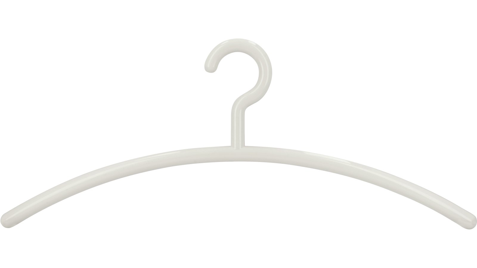 Kleiderbügel Aichtal Kunststoff weiß - 450 mm lang  vor weißem Hintergrund