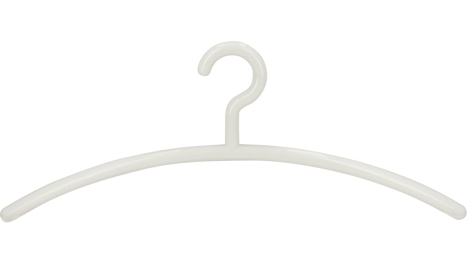 Kleiderbügel Aichtal Kunststoff weiß - 450 mm lang  vor weißem Hintergrund