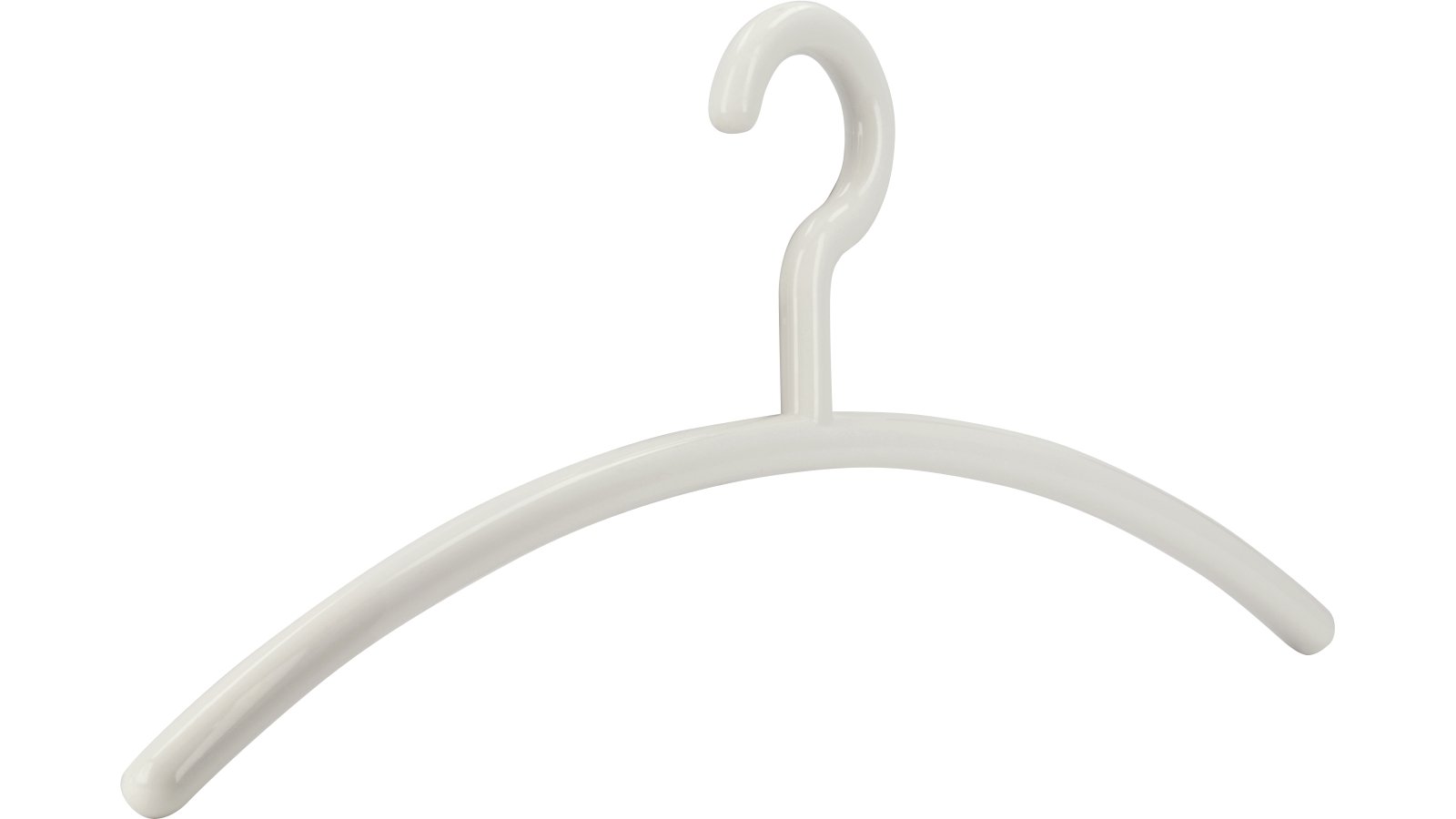 Kleiderbügel Aichtal Kunststoff weiß - 450 mm lang  vor weißem Hintergrund