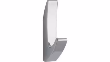 Haken Altenbeken Druckguss chrom glänzend - 81 mm lang vor weißem Hintergrund