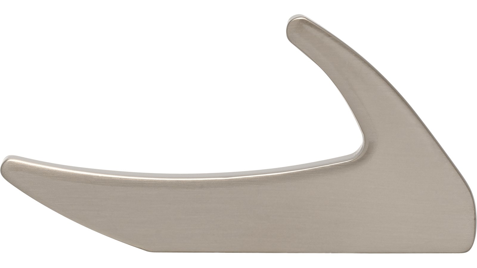 Haken Altenbeken Druckguss vernickelt feingeschliffen - 81 mm lang  vor weißem Hintergrund