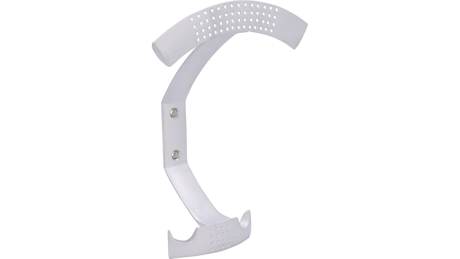 Haken Bad-Hersfeld Druckguss chrom matt - 152 mm lang  vor weißem Hintergrund