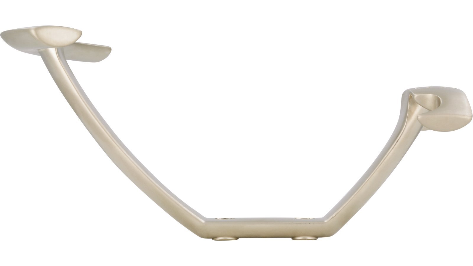 Haken Bad-Hersfeld Druckguss matt vernickelt - 152 mm lang  vor weißem Hintergrund