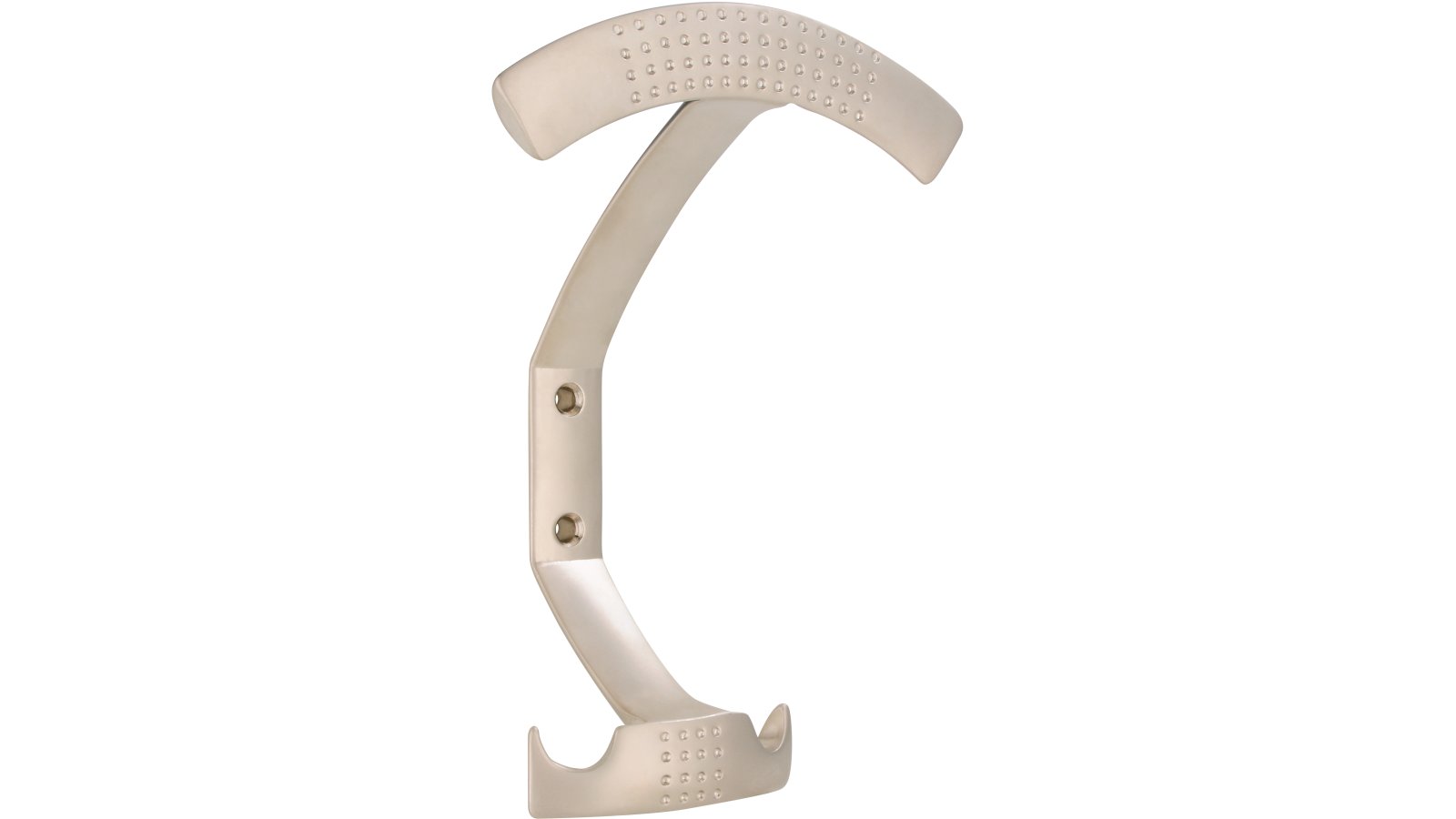 Haken Bad-Hersfeld Druckguss matt vernickelt - 152 mm lang  vor weißem Hintergrund