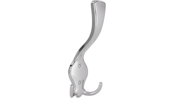 Haken Baden-Baden Druckguss chrom glänzend - 175 mm lang  vor weißem Hintergrund