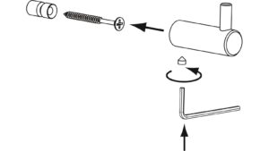 Haken Bisingen Stahl gold matt gebürstet - 28 mm lang  vor weißem Hintergrund