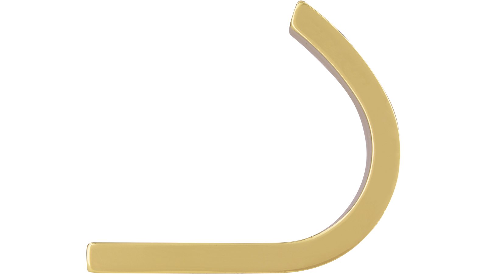 Haken Burgwedel Druckguss glänzend vermessingt - 52 mm lang  vor weißem Hintergrund