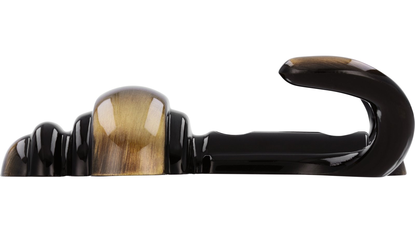 Kleiderhaken-Dorsten-brueniert-messing-Messing-Zinkdruckguss-laenge-86-85868-stehend Haken Dorsten Druckguss altmessingfarbig brüniert getrommelt - 86 mm lang vor weißem Hintergrund