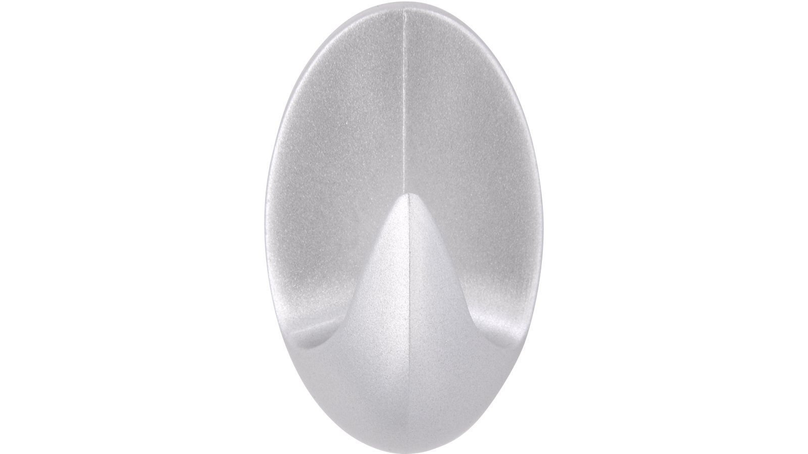 Kleiderhaken-Feldkirchen-chrom-Kunststoff-laenge-29-782296-front Haken Feldkirchen Kunststoff chrom matt 3 stück - 29 mm lang vor weißem Hintergrund