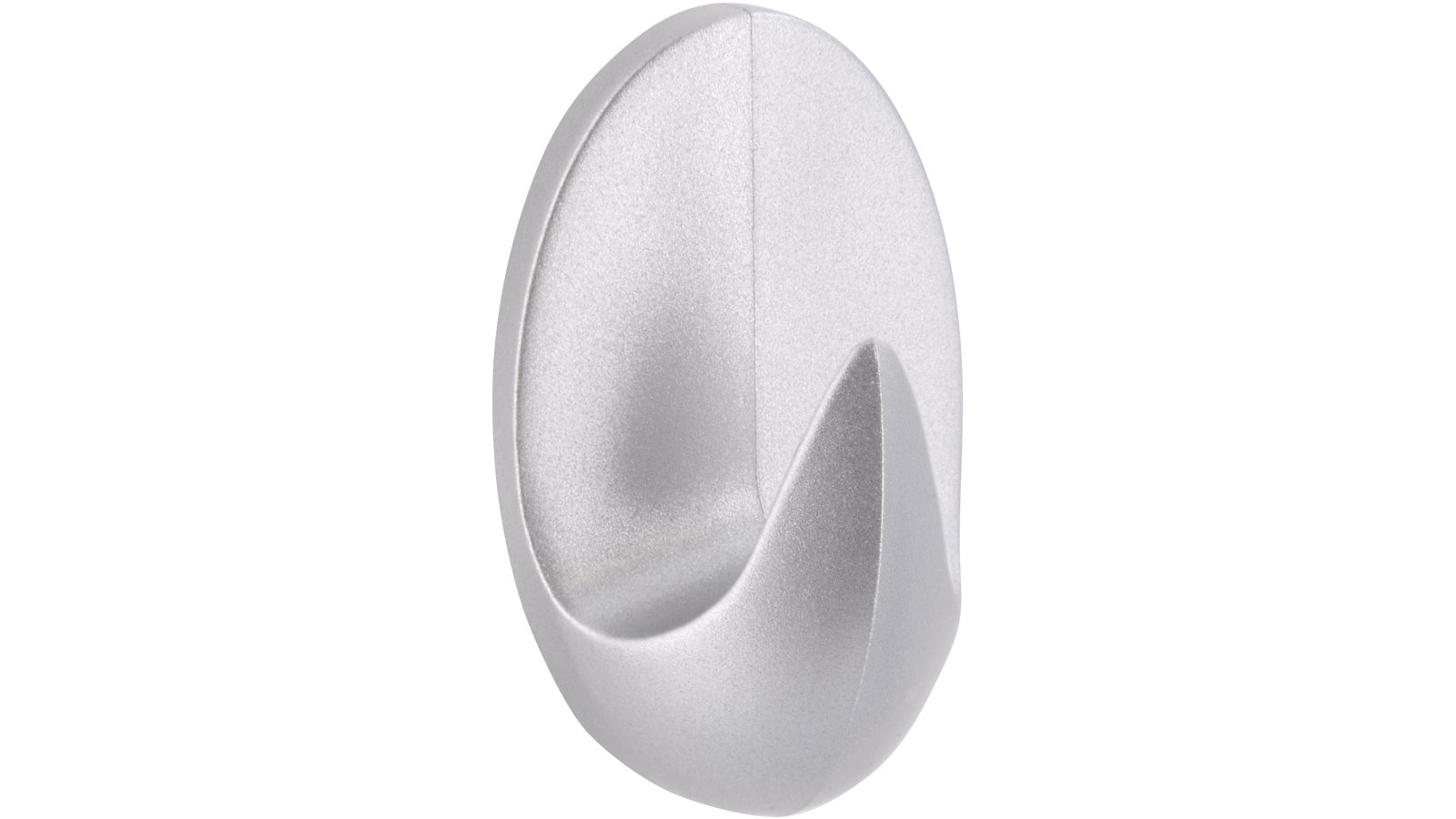 Kleiderhaken-Feldkirchen-chrom-Kunststoff-laenge-29-782296 Haken Feldkirchen Kunststoff chrom matt 3 stück - 29 mm lang vor weißem Hintergrund