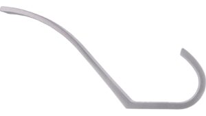 Haken Friesoythe Druckguss chrom matt - 154 mm lang  vor weißem Hintergrund