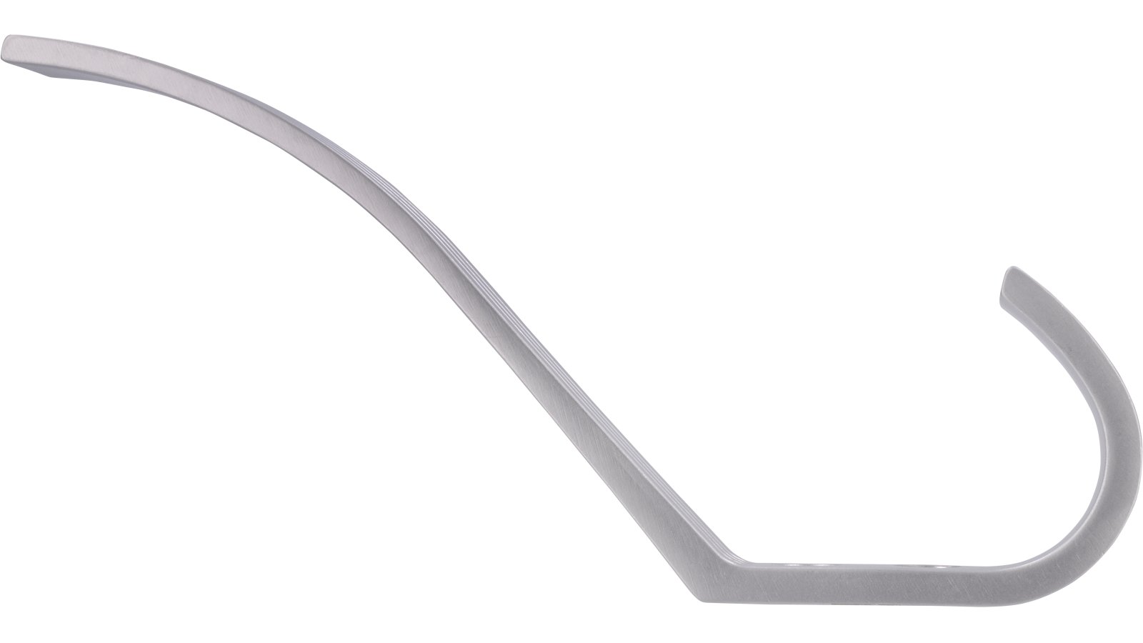 Haken Friesoythe Druckguss chrom matt - 154 mm lang  vor weißem Hintergrund