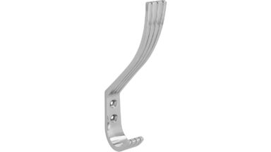 Haken Friesoythe Druckguss chrom glänzend - 154 mm lang vor weißem Hintergrund