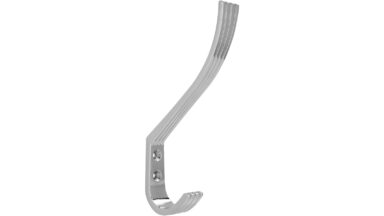 Haken Friesoythe Druckguss chrom glänzend - 154 mm lang  vor weißem Hintergrund