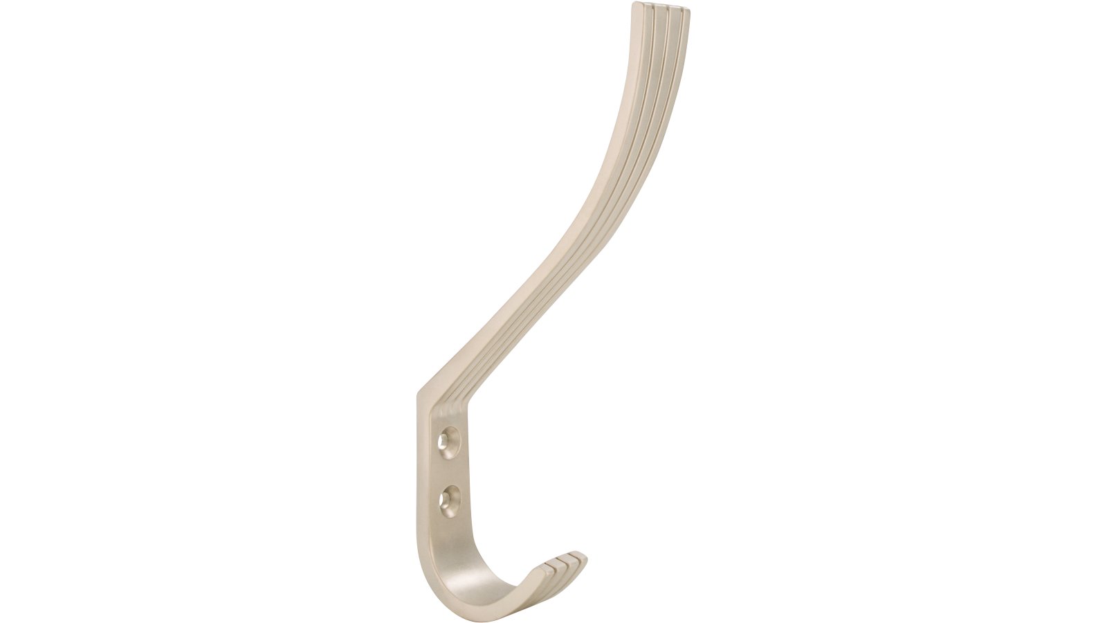 Haken Friesoythe Druckguss matt vernickelt - 154 mm lang  vor weißem Hintergrund