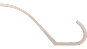 Haken Friesoythe Druckguss matt vernickelt - 154 mm lang  vor weißem Hintergrund