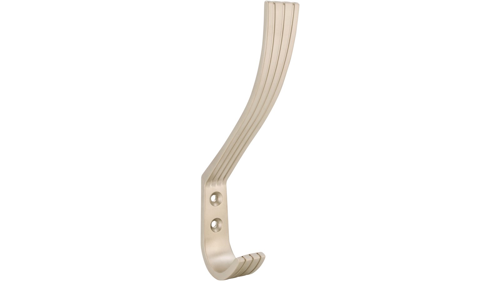 Haken Friesoythe Druckguss matt vernickelt - 154 mm lang  vor weißem Hintergrund