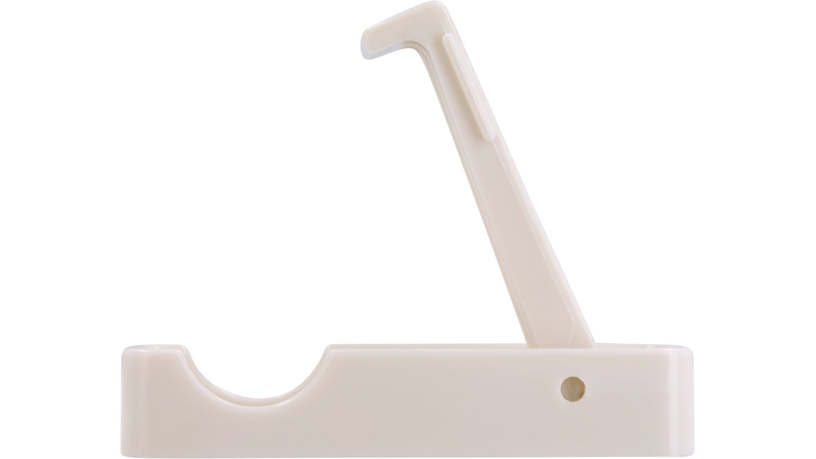 Haken Geisenfeld Kunststoff weiß - 70 mm lang  vor weißem Hintergrund