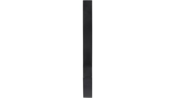 Haken Haken Druckguss schwarz matt pulverbeschichtet - 150 mm lang  vor weißem Hintergrund