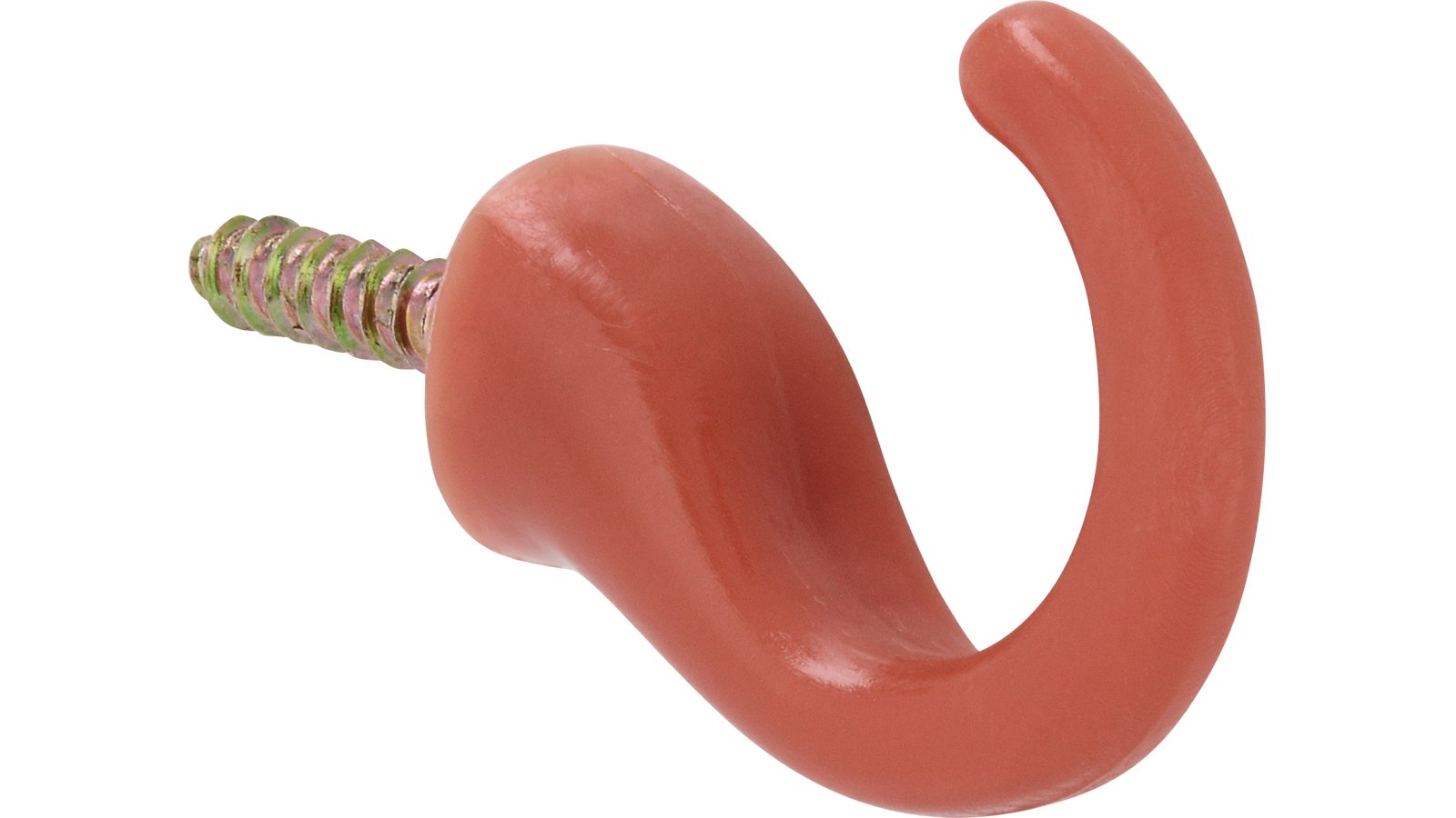 Kleiderhaken-Kalkar-braun-Kunststoff-laenge-30-569556-seitlich Haken Kalkar Kunststoff braun 3 stück - 30 mm lang vor weißem Hintergrund