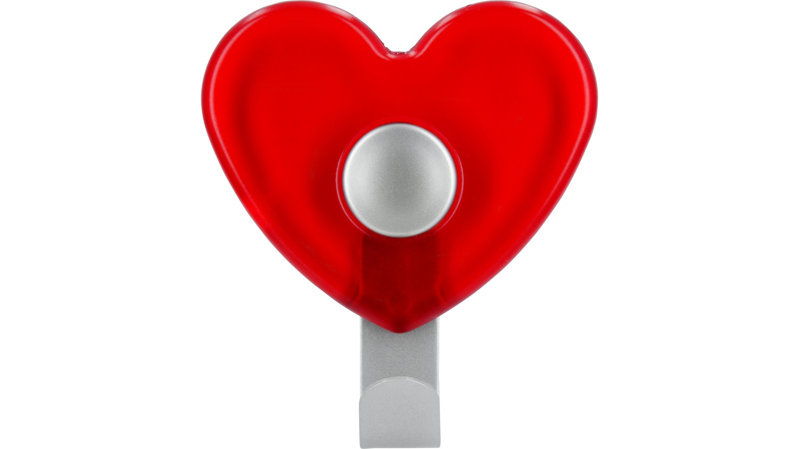 Kleiderhaken-Karlsbad-rot-transparent-alufarbig-Stahl-Glas-Kunststoff-laenge-100-707542-front Haken Karlsbad Stahl - Kunststoff glaseffekt rot alufarbig pulverbeschichtet alufarbig - 100 mm lang vor weißem Hintergrund