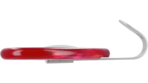 Haken Karlsbad Stahl - Kunststoff glaseffekt pink alufarbig pulverbeschichtet alufarbig - 100 mm lang  vor weißem Hintergrund