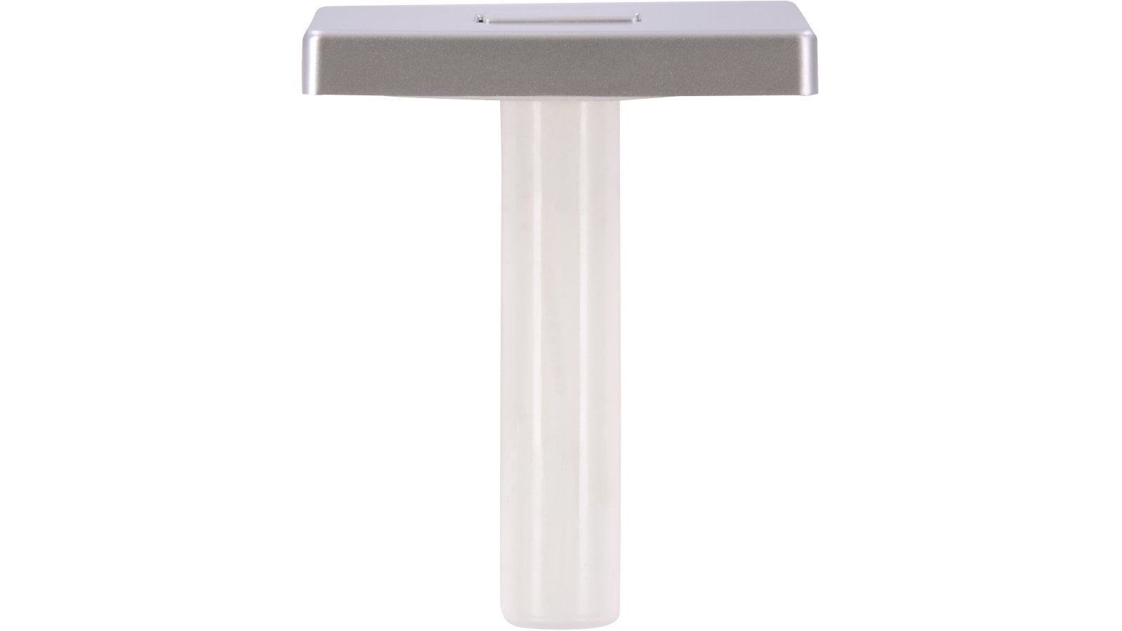 Kleiderhaken-Ketsch-alufarbig-Kunststoff-laenge-56-737808-stehend Haken Ketsch Kunststoff alufarbig - 56 mm lang vor weißem Hintergrund