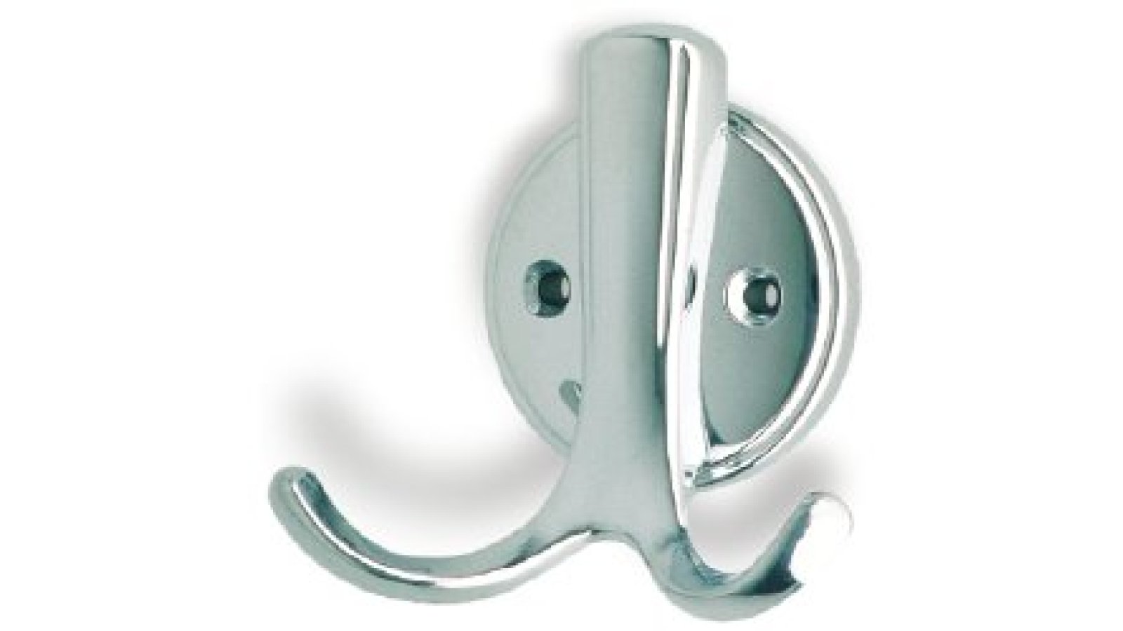 Kleiderhaken-Langenfeld-chrom-Zinkdruckguss-Zinkdruckguss-laenge-80-154282 Haken Langenfeld Zinkdruckguß - chrom glänzend - 80 mm lang vor weißem Hintergrund