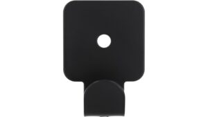 Haken Odenthal Stahl schwarz matt pulverbeschichtet - 41 mm lang  vor weißem Hintergrund