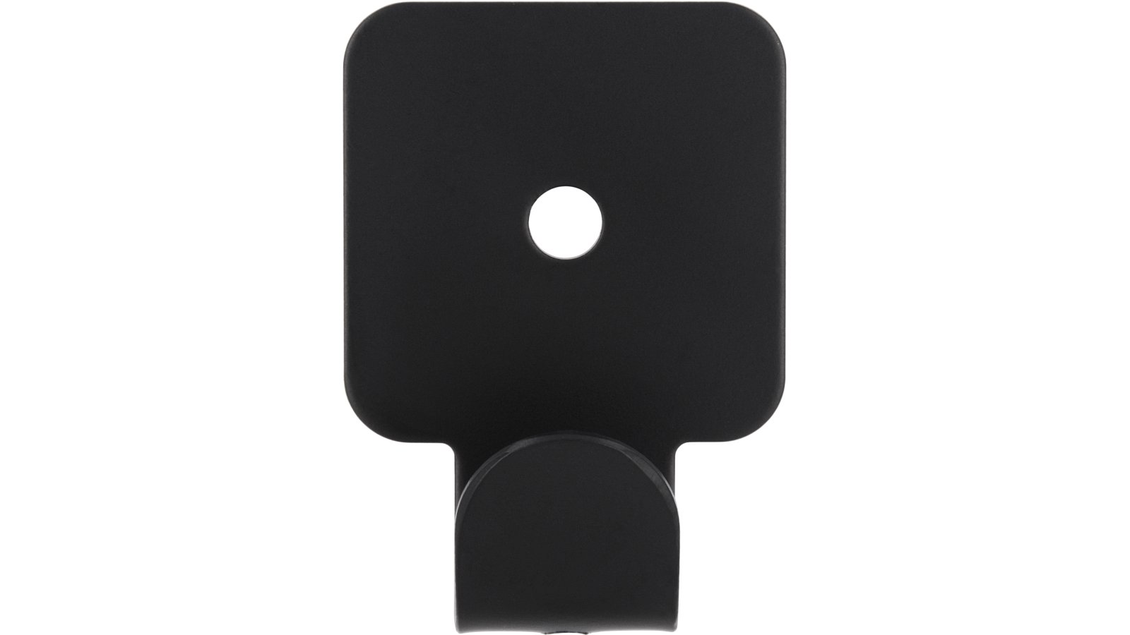 Haken Odenthal Stahl schwarz matt pulverbeschichtet - 41 mm lang  vor weißem Hintergrund