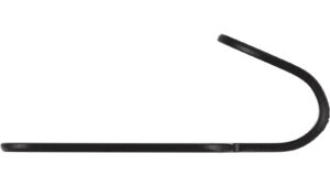 Haken Odenthal Stahl schwarz matt pulverbeschichtet - 41 mm lang  vor weißem Hintergrund