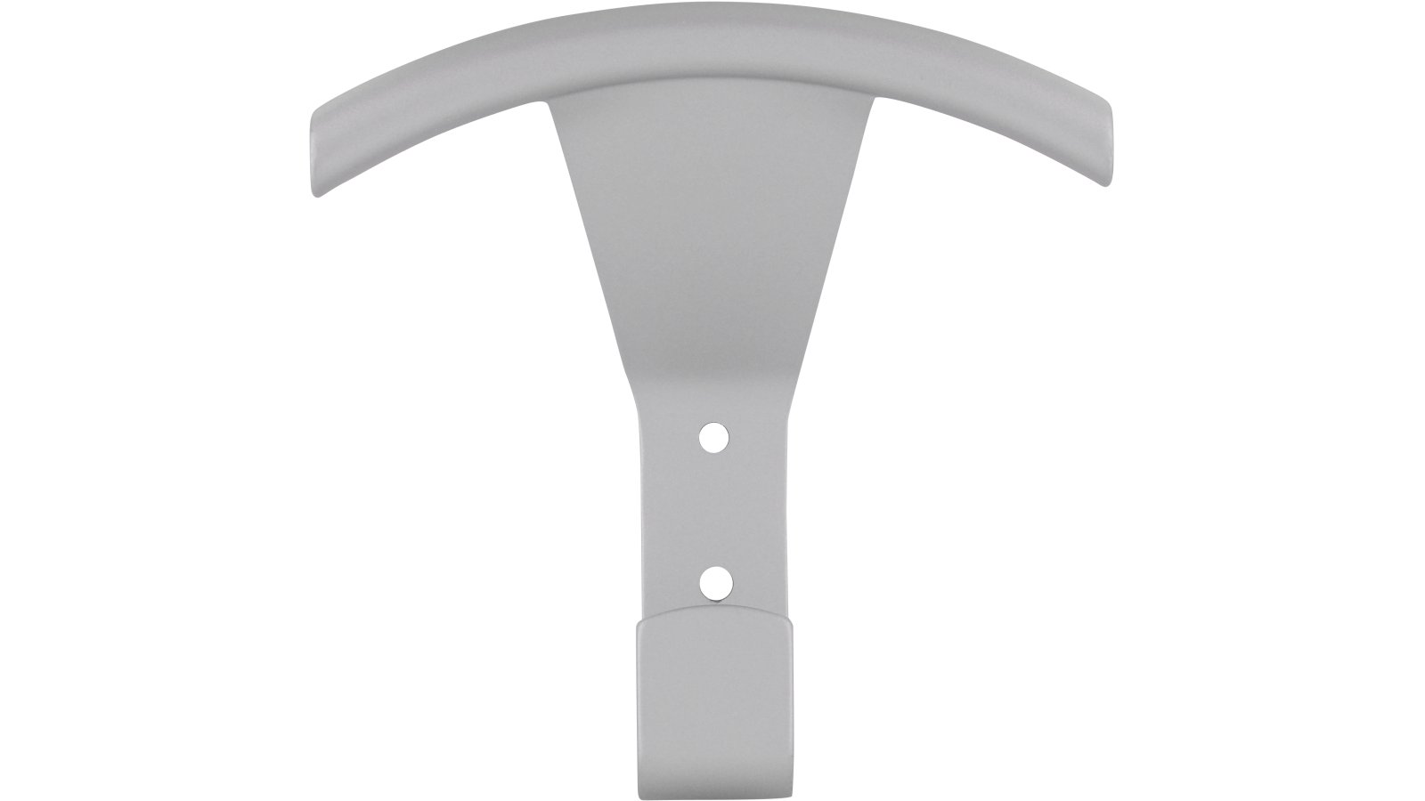 Haken Oerlinghausen Druckguss alufarbig pulverbeschichtet - 100 mm lang  vor weißem Hintergrund