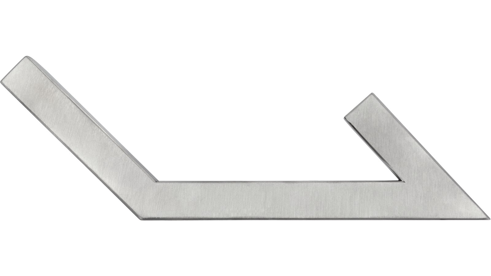 Haken Petersberg Edelstahl fein geschliffen - 200 mm lang  vor weißem Hintergrund