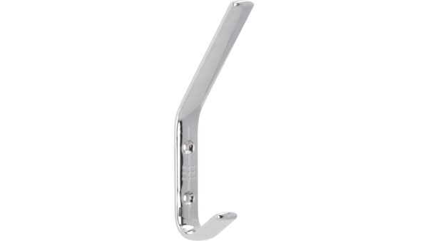 Haken Quickborn Druckguss chrom glänzend - 150 mm lang  vor weißem Hintergrund