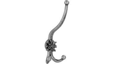 Haken Schmallenberg Druckguss altsilberfarbig - 187 mm lang vor weißem Hintergrund