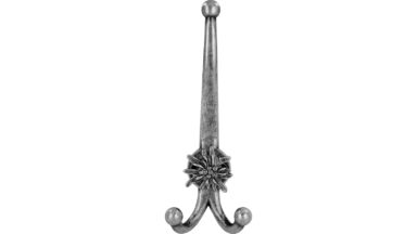 Haken Schmallenberg Druckguss altsilberfarbig - 187 mm lang  vor weißem Hintergrund