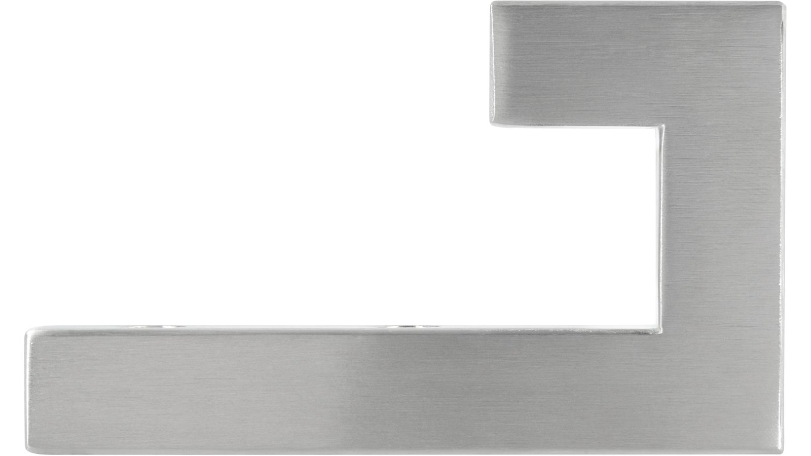 Haken Schriesheim Edelstahl fein geschliffen - 95 mm lang  vor weißem Hintergrund