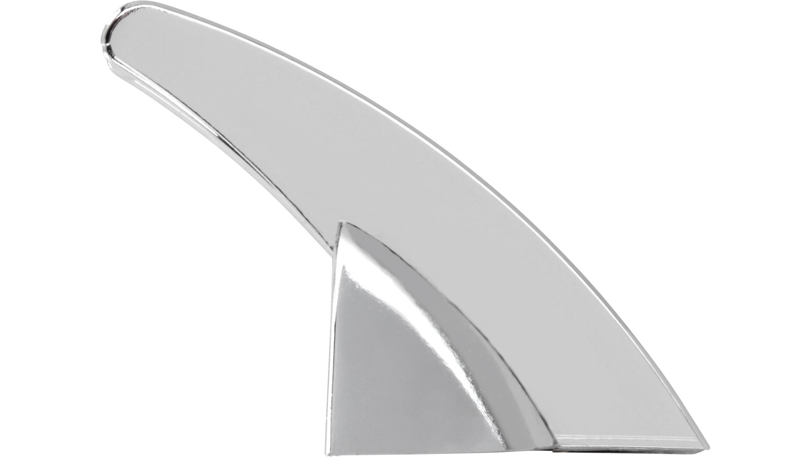 Kleiderhaken-Sinsheim-chrom-Kunststoff-laenge-34-711994-stehend Haken Sinsheim Kunststoff metallisiert chrom glänzend - 34 mm lang vor weißem Hintergrund