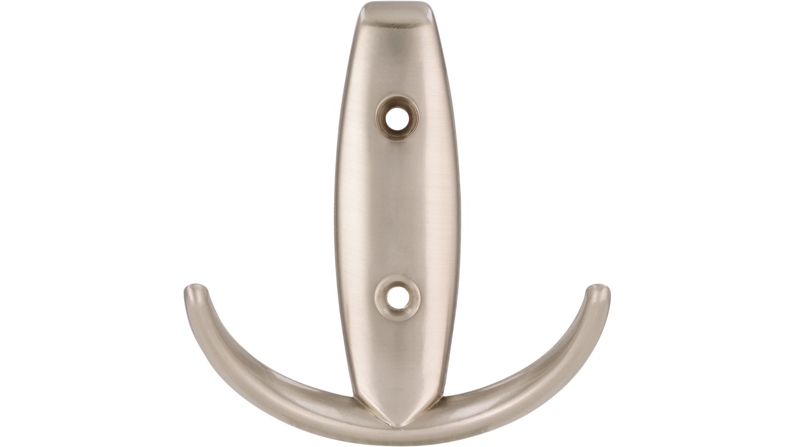 Haken Sprockhövel Druckguss vernickelt feingeschliffen - 80 mm lang  vor weißem Hintergrund