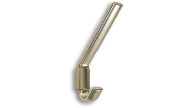 Haken Tübingen Kunststoff metallisiert nickel - 162 mm lang  vor weißem Hintergrund