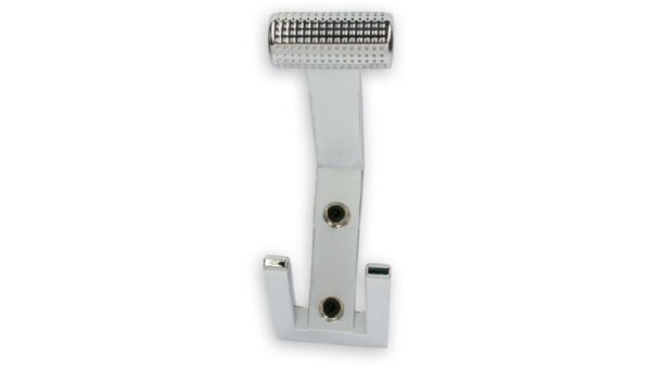 Haken Uetersen Druckguss chrom glänzend - 138 mm lang  vor weißem Hintergrund