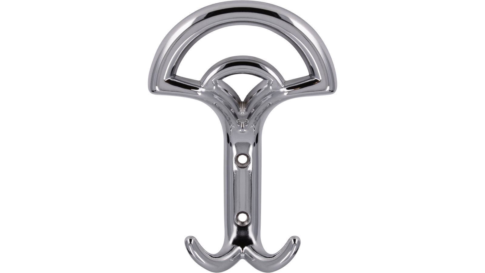 Haken Verden Druckguss chrom glänzend - 145 mm lang  vor weißem Hintergrund