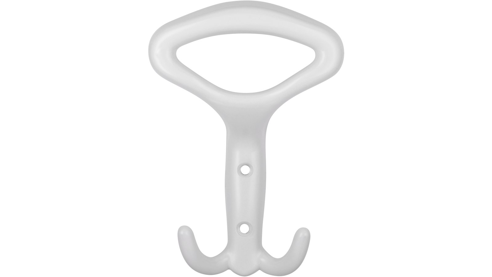 Kleiderhaken-Verden-weiss-Zinkdruckguss-laenge-147-571106-front Haken Verden Druckguss reinweiß pulverbeschichtet - 147 mm lang vor weißem Hintergrund