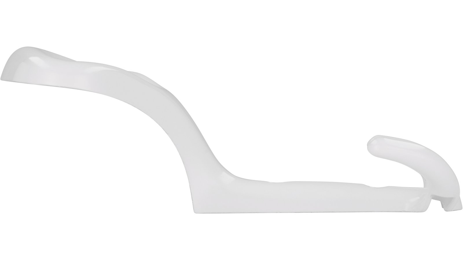 Kleiderhaken-Verden-weiss-Zinkdruckguss-laenge-147-571106-stehend Haken Verden Druckguss reinweiß pulverbeschichtet - 147 mm lang vor weißem Hintergrund